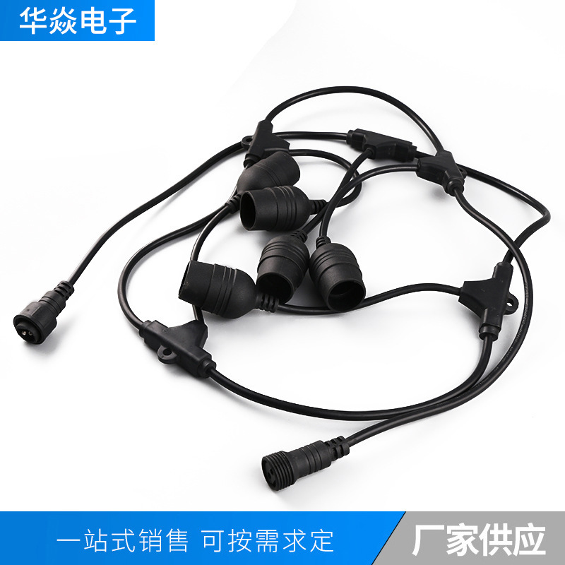 现货批发欧规灯串户外美规防水挂灯LED跑马灯E27种植养殖装饰串灯