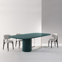 北欧实木餐桌设计极简实现代简约轻奢会议桌长桌子办公长条工作台
