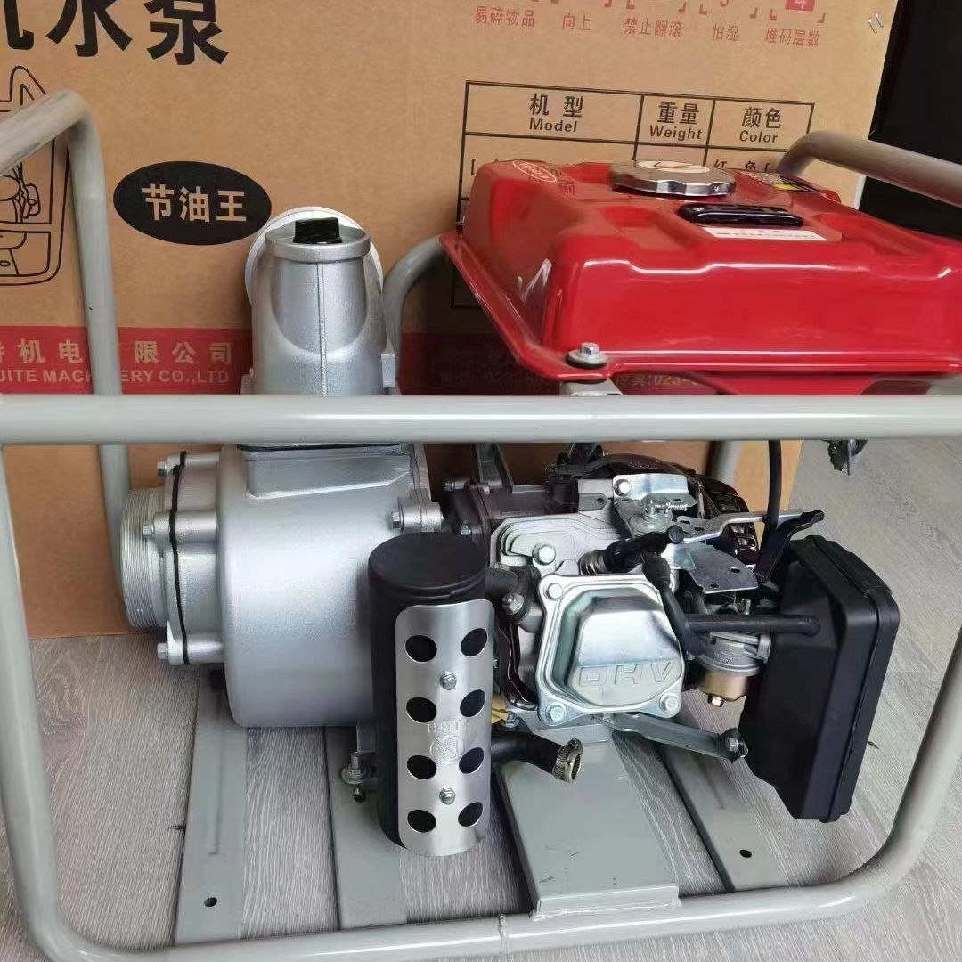 3寸/4寸汽油机水泵机组款加大油箱自吸泵四冲程大流量 手动