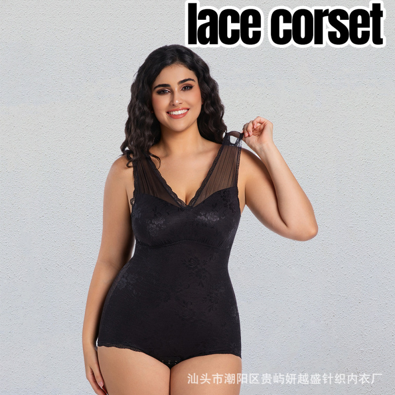 跨境热销排扣塑身连体衣女大码收腹提臀corset shapewear束身衣|undefined