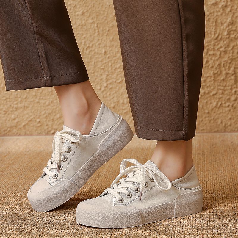 2022春季新款CCVV真皮女鞋运动百搭单鞋女士小白鞋女休闲平底鞋潮|ms