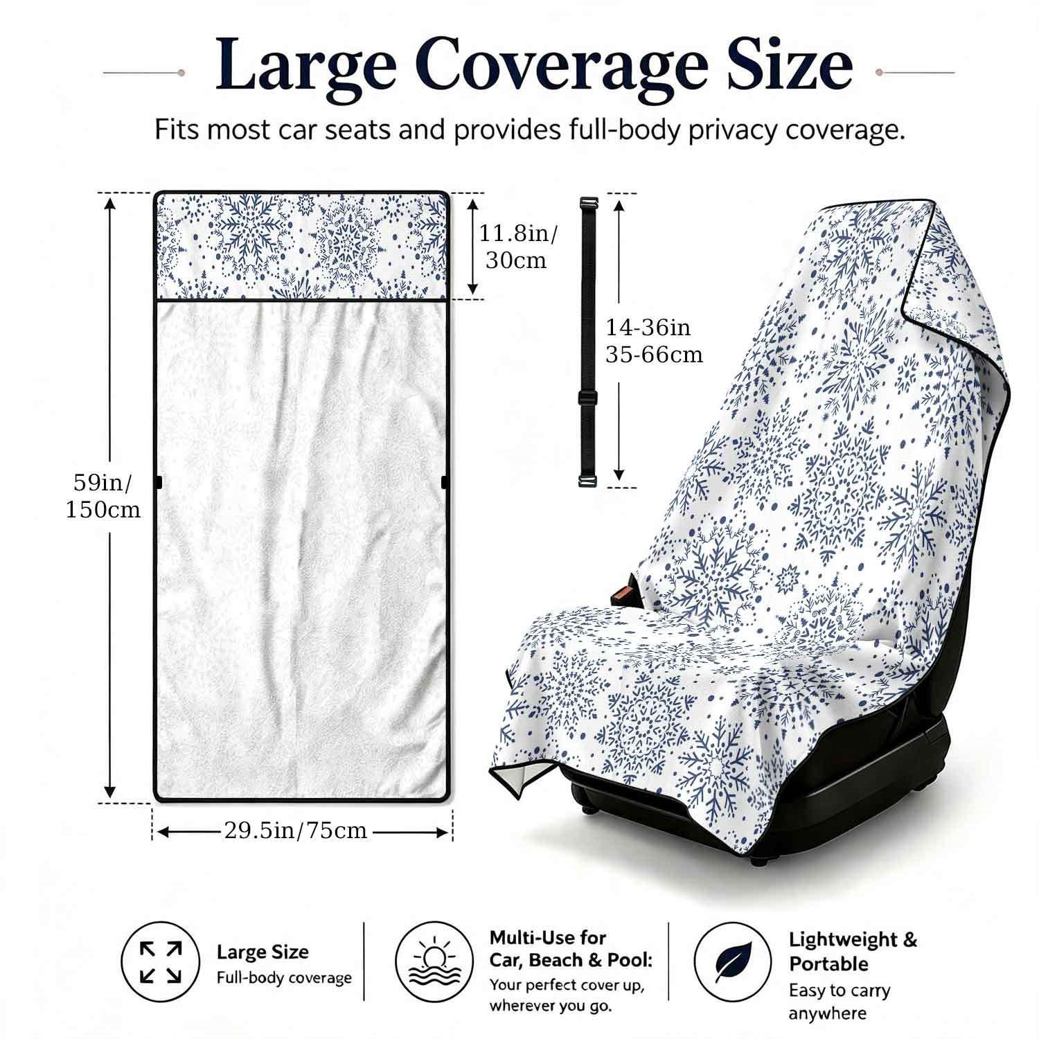 Geometric Bath Towel Car Seat Cover 2-in-1 Microfiber Outdoor Beach Car Dual-Use Universal Seat Cushion