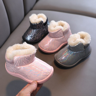 Children's velvet shoes boys winter baby cotton shoes girls winter thick warm cotton shoes outdoor snow boots