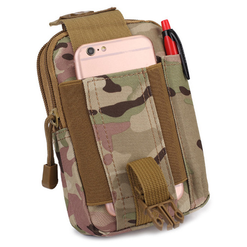 MOLLE multifunctional running mountaineering camouflage waterproof outdoor sports tactical mobile phone hanging bag waist bag men's wholesale