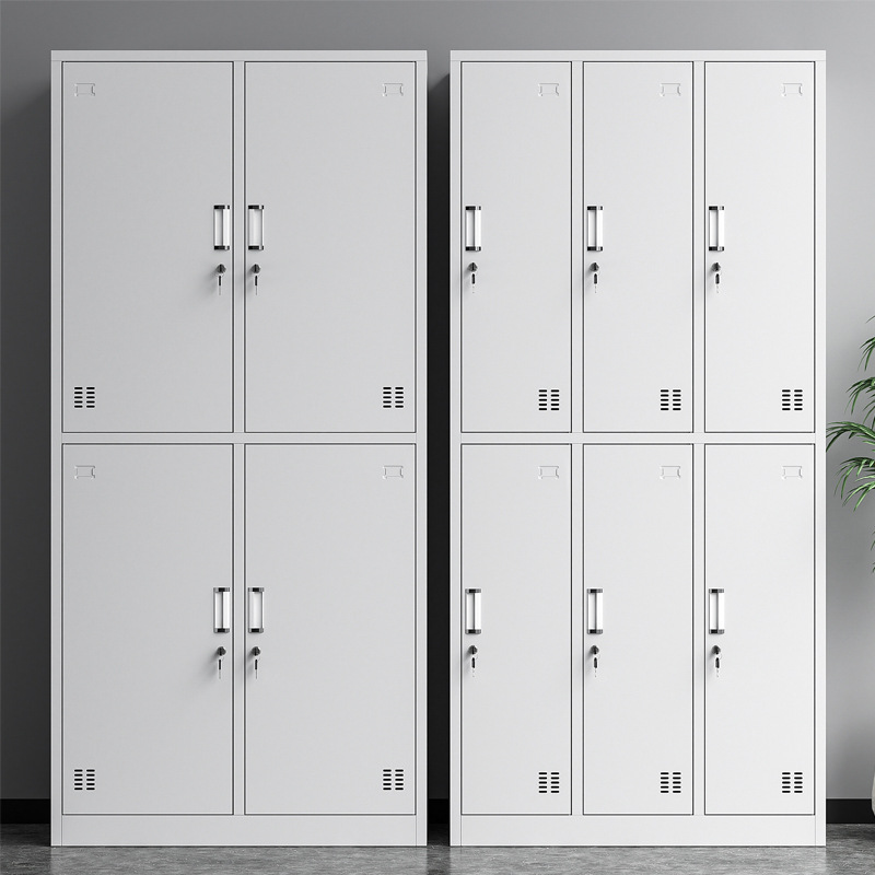 Locker staff locker school dormitory multi-door locker iron storage storage cabinet with lock restaurant cupboard