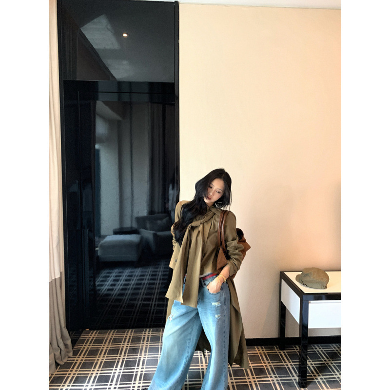 气质高级感英伦风卡其色风衣女秋冬新款大衣外套女|undefined