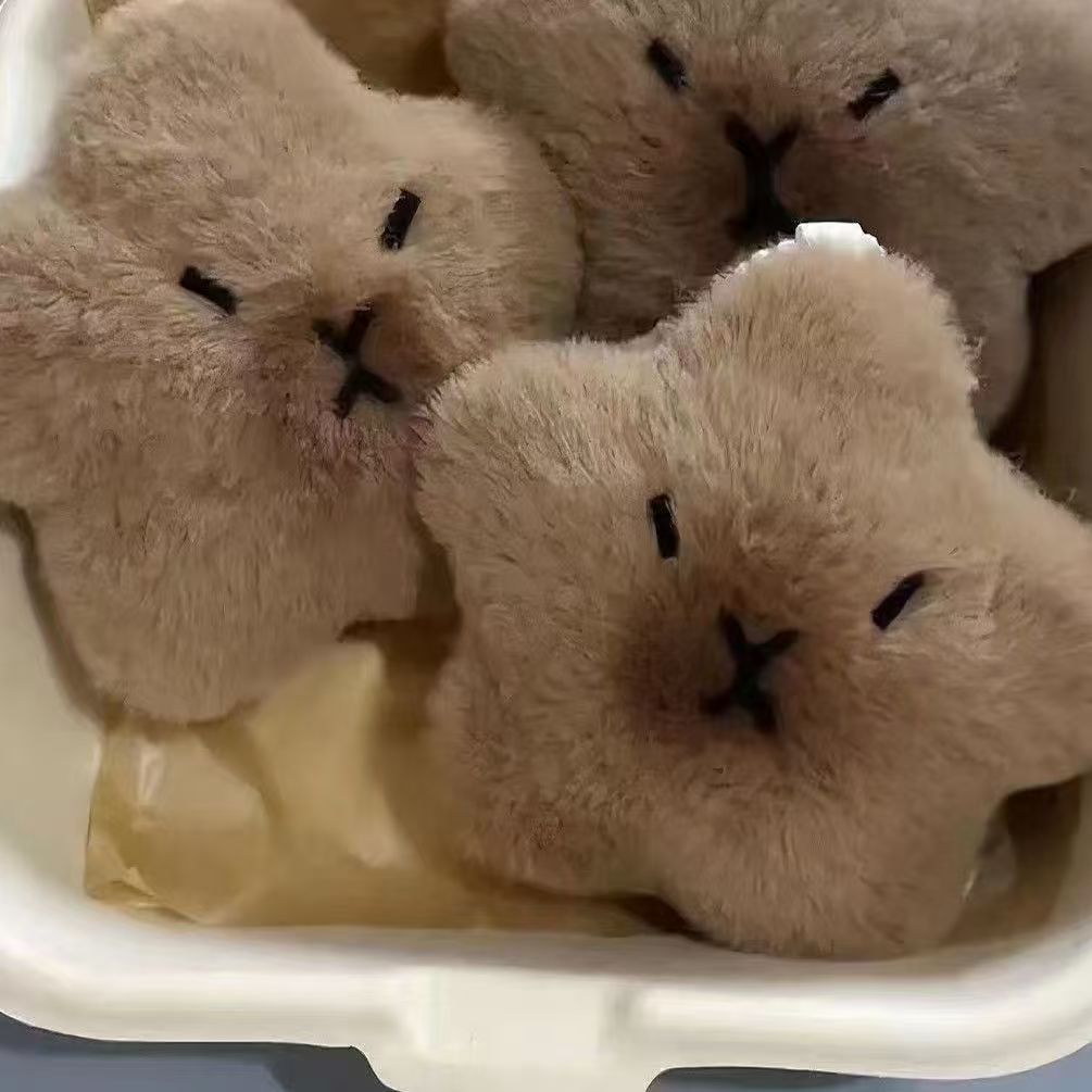 Capibala bolsos colgantes de estrellas chirrantes lindos delfines budistas mochila creativa peluche colgantes llaveros