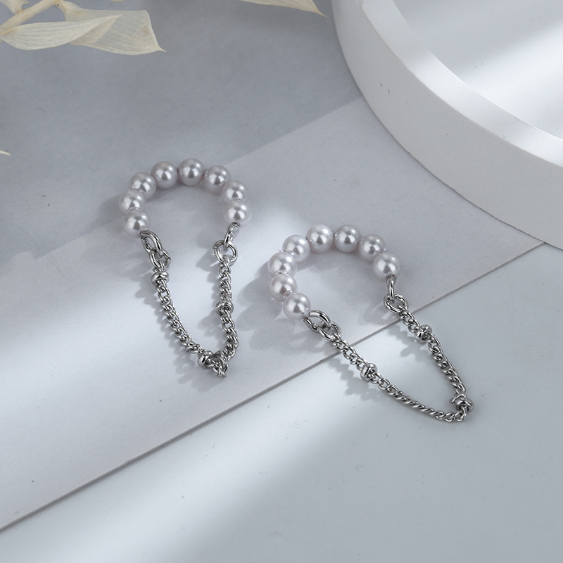 Ear clips Classification 1 Piece Elegant Simple Style Tassel Copper Inlay Artificial Pearls Gold Plated Silver Plated Ear Clips