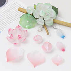 新商品のハスの花の葉のつぼみの葉の穴があいている花はdiyの古風のかんざしの頭飾りを頼みます。