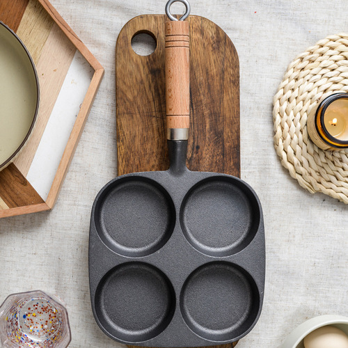 New model deep-fried egg mold cast iron egg dumpling pan household egg burger machine non-coated non-stick flat pan