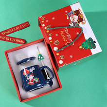 Christmas Gift Mug Gift Box With Lid And Spoon Ceramic Chris