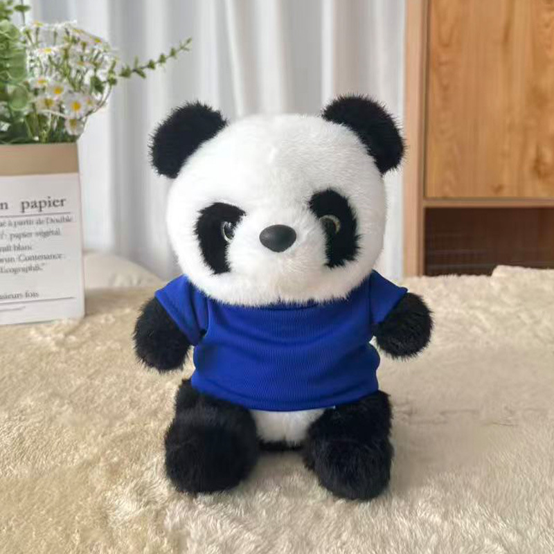 Muñeca panda muñeca muñeca de peluche muñeca de ropa muñeca Sichuan regalo de cumpleaños impresa logotipo