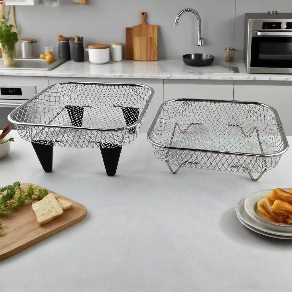 Steamer Rack, Stainless Steel Air Fryer Accessories, Baking Cooling Rack, Draining Rack, Dehydration Rack, Draining Tool, Sink