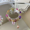 S099-Colorful crystal plate butterfly bracelet #SZ773