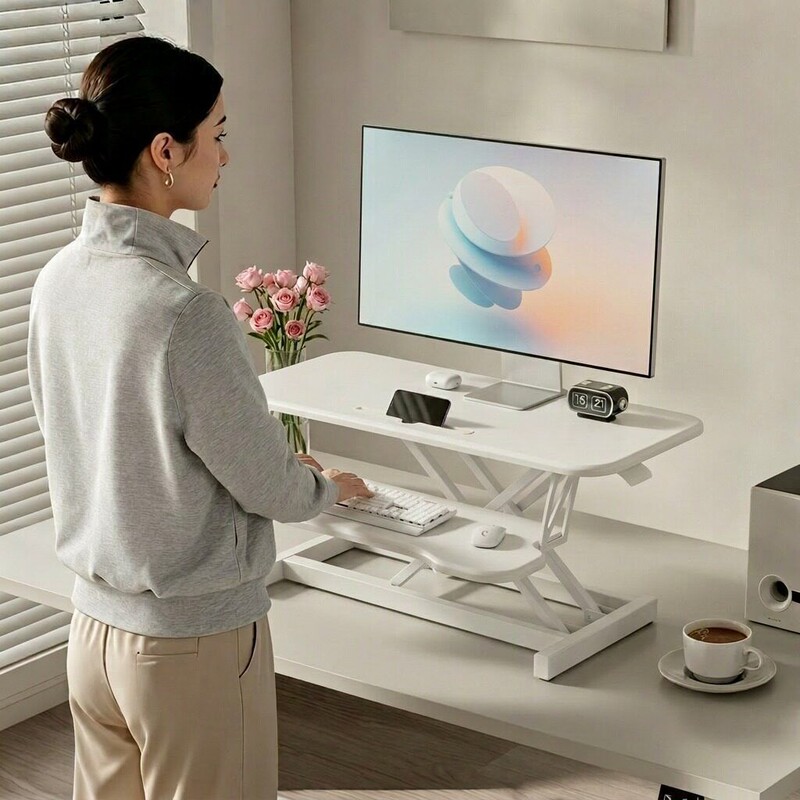 Standing Adjustable Desktop Work Station Office Monitor Riser Laptop Stand Folding Computer Desk Standing Adjustable Desktop Work Station Office Monitor Riser Laptop Stand Folding Computer Desk