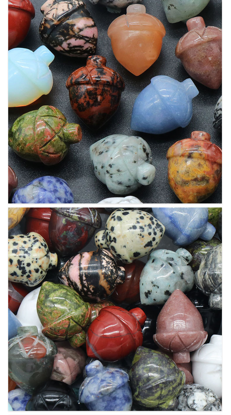 Pine Cones Pattern Polishing Design 1 Piece Natural Stone Pine Cones