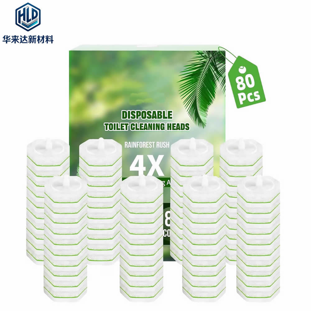 Hualaida Cross-Border Wholesale Disposable Toilet Brush Replacement Heads, Disposable Toilet Cleaning Brushes, Universal Cleaning Brushes