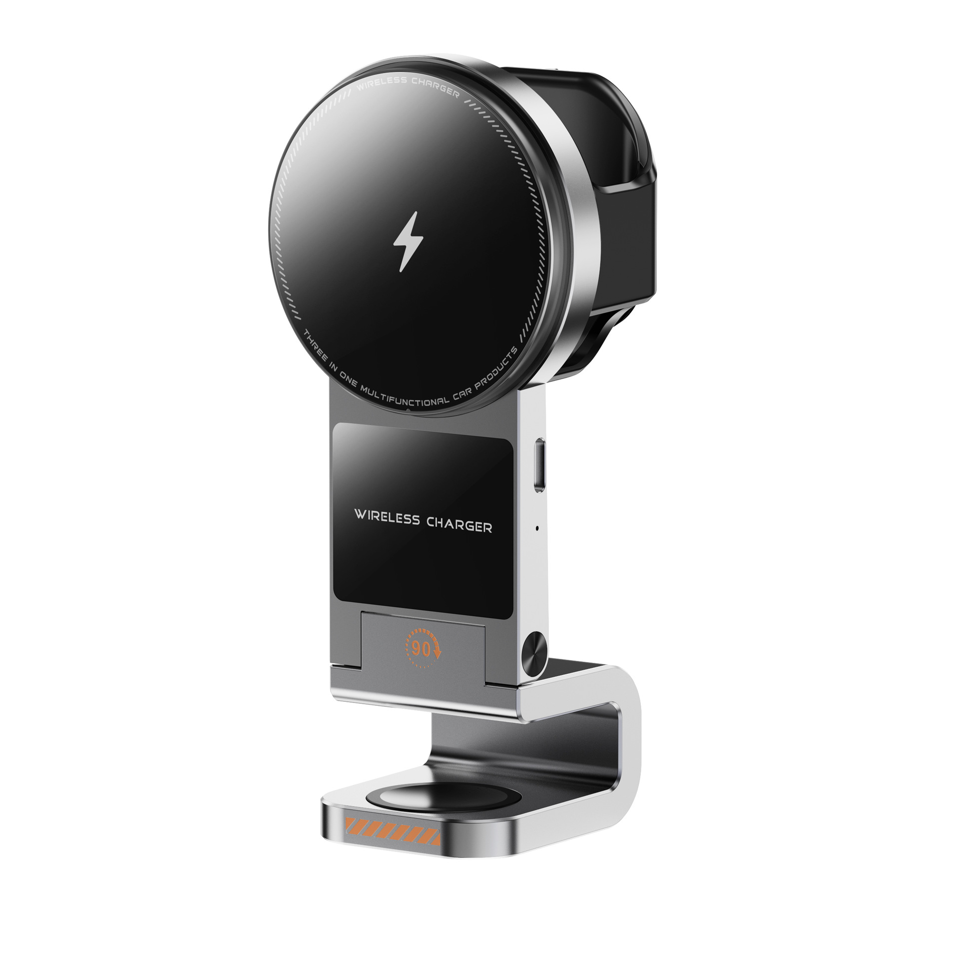 대외 무역 폭발 휴대 전화 시계 헤드셋 3 대 1 무선 충전 자동차 휴대 전화 브래킷 마그네틱 자동차 내비게이션 브래킷