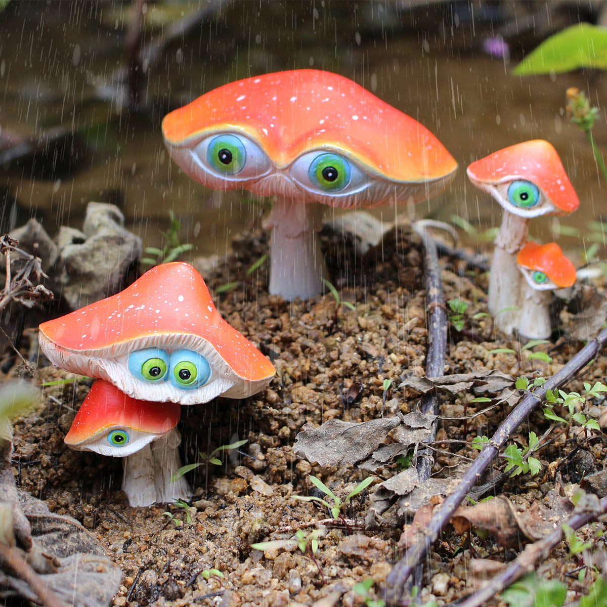  outdoor garden landscape mushroom decorations home garden lawn garden bonsai micro landscape mini ornaments