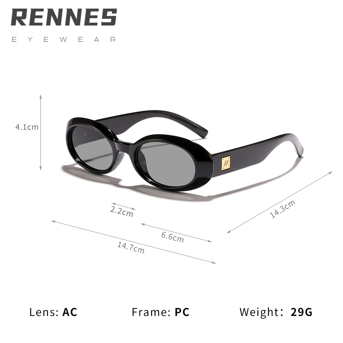 Gafas de sol ovaladas retro de moda europea y americana 2025 nuevas gafas de sol de protección solar de alta gama Sunglass