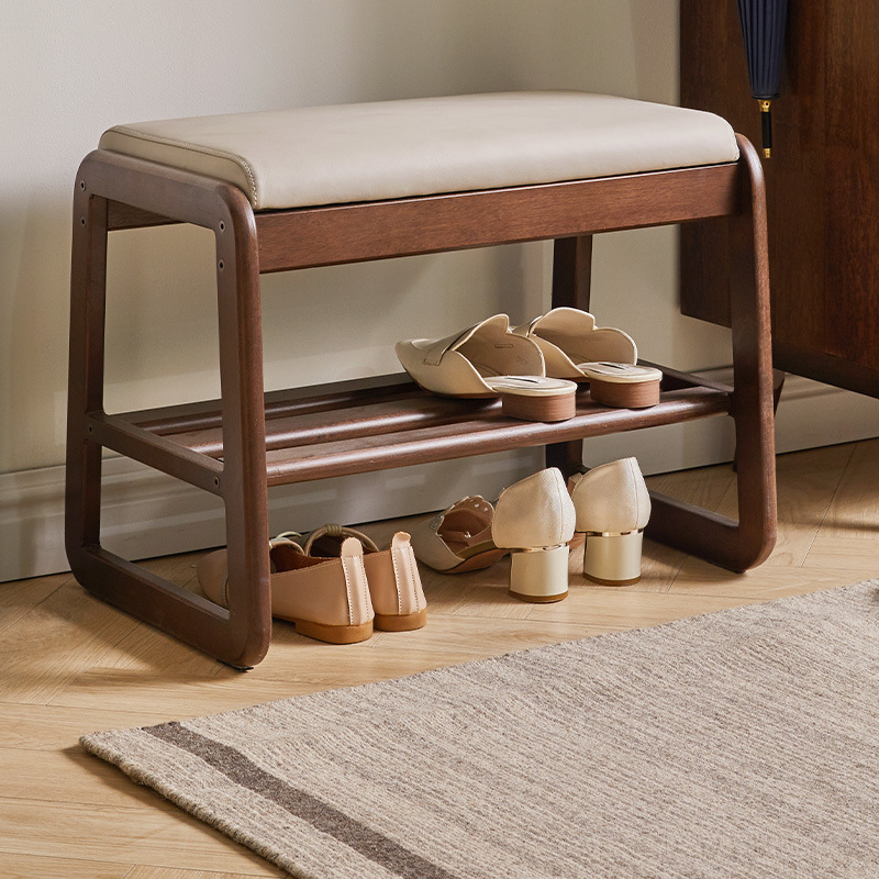Jiayi solid wood shoe changing stool enters the door and puts on a shoe stool, a shoe cabinet, a shoe rack, a long changing stool at the door