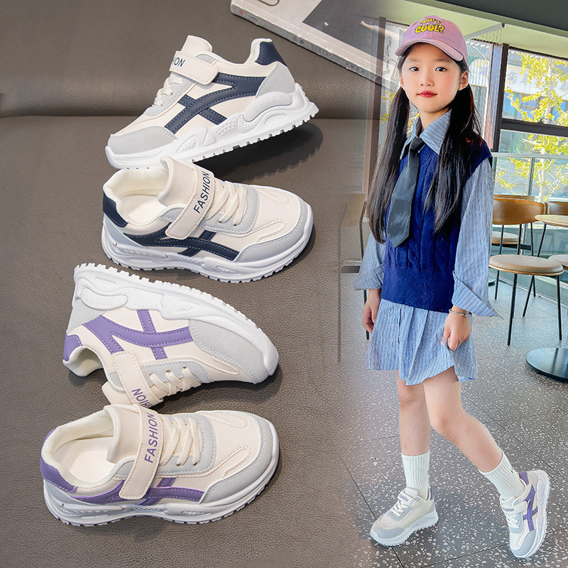 子供用スポーツシューズ2024秋の新型ソフト底男子ランニングシューズ女子学生靴キャンパスカジュアルシューズ|undefined