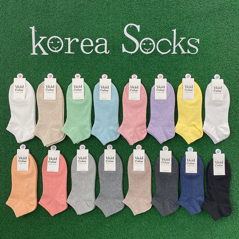 【真的很柔软轻薄！！】女士短袜 韩国东大门 不掉跟纯色透气夏季详情16
