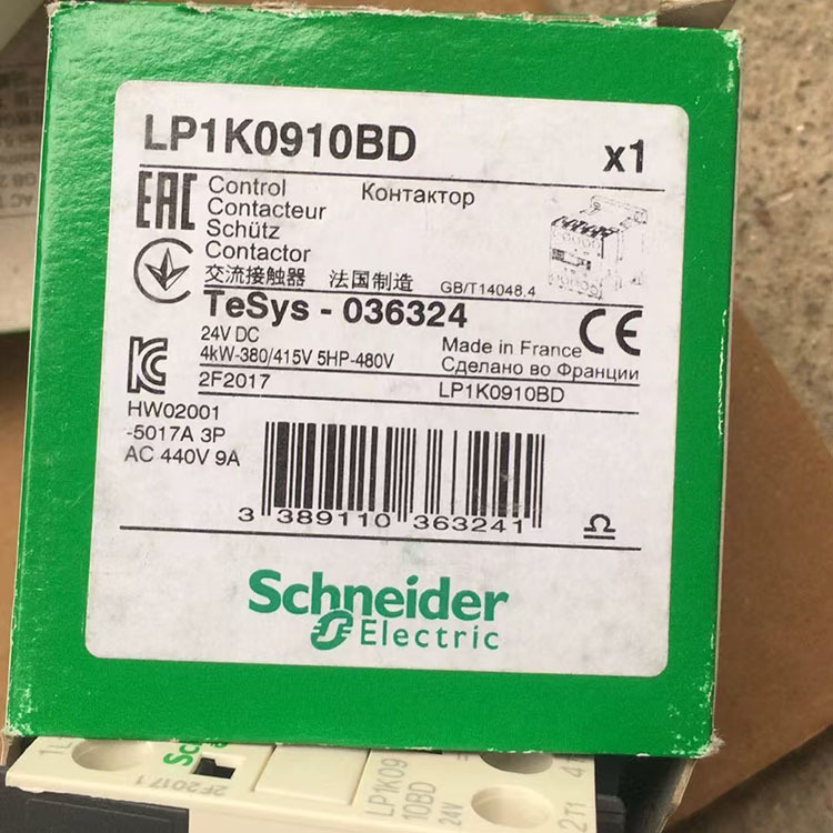 LP1K0910BD/LP1K0910BD3施耐/德直流控制三极接触器全新原装正品