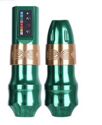 Pluma de tatuaje inalámbrica Liqi Tattoo Dual Battery EXO con motor de copa hueca para tatuajes, corte y sombreado, transfronterizo.