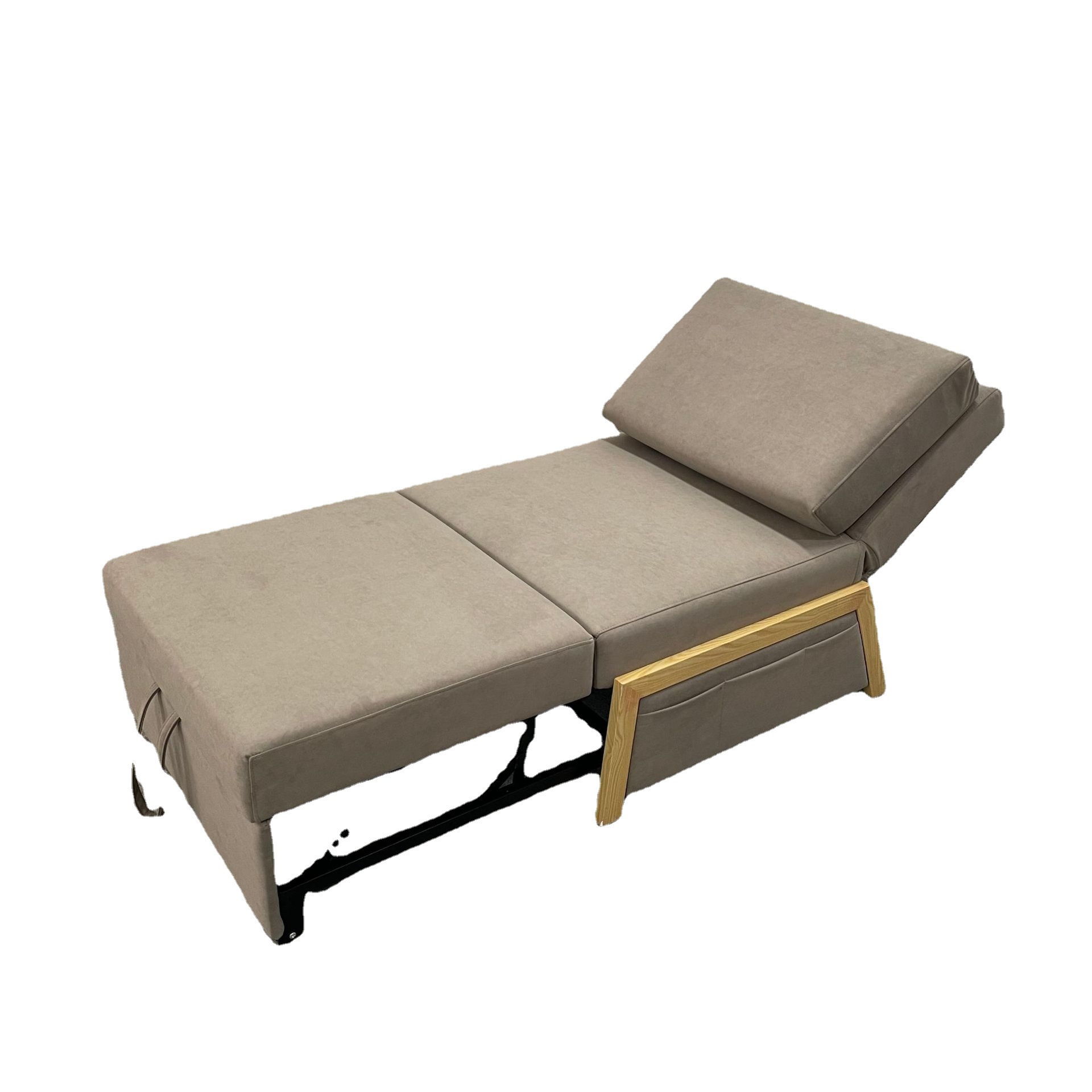 Sofá de tela moderna simple y tecnológica para una sola persona plegable alquiler pequeño tipo de casa sala de estar balcón peinado multifuncional