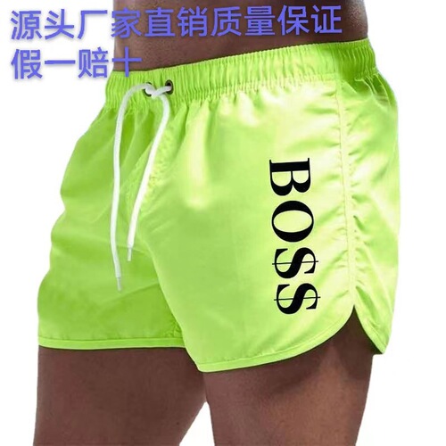 2024 AliExpress New Men's Fashion Beach Shorts Polyester Quick-Dry Multicolor Sports Men's Three-Quarter Shorts