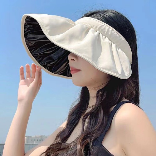 Sun Hat, Trendy Fisherman Hat, Adjustable Beach Hat, UV Protection, Fashionable, Breathable, Wide Brim, Unisex, Korean Style