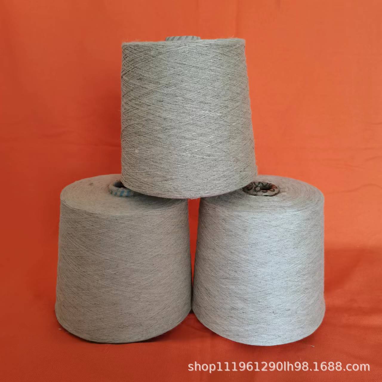再生涤麻纱15支气流纺亚麻棉纱亚麻莫代尔色纺纱在机生产常年现货