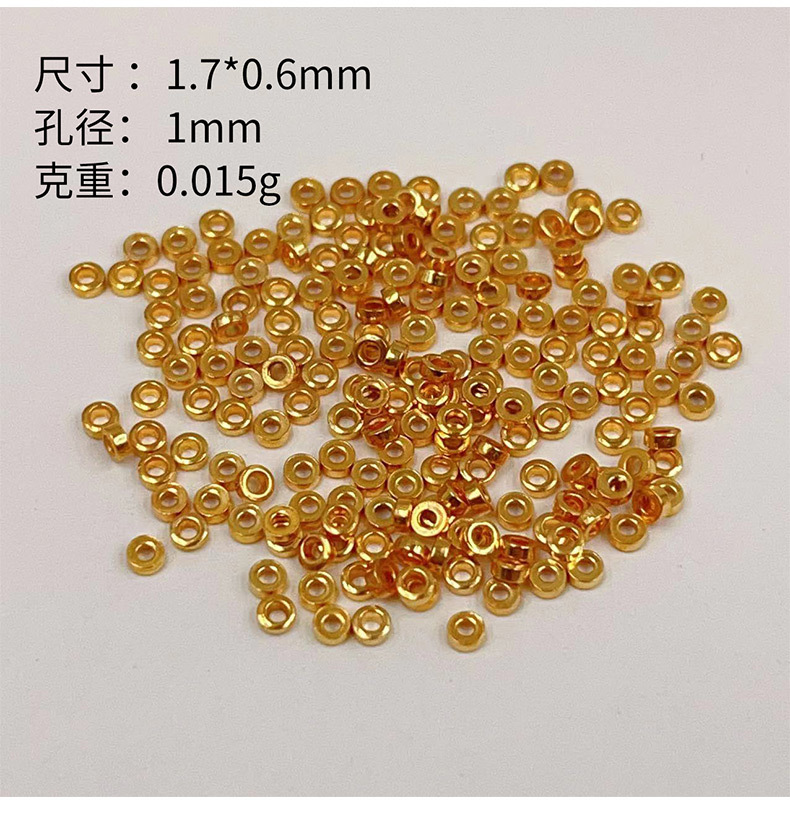Weighed by the Gram, S925 Silver Gold-Plated Pumpkin Beads Spacer Beads DIY Accessories Bracelet Braided Rope Necklace String Ornaments Handmade Semi-Finished Products