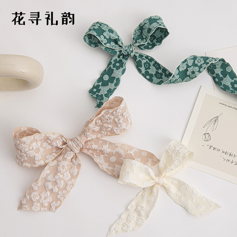 2,5 cm ramo decoración encaje cinta flor embalaje en relieve flor cinta flor tienda Educación material de embalaje al por mayor
