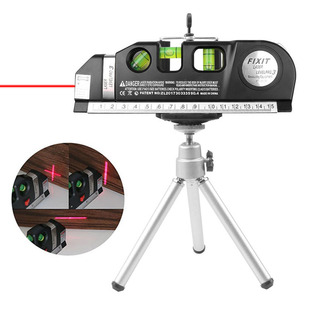 Four-in-one laser level multifunctional crosshair gauge roll gauge with bracket infrared laser level