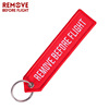 European and American popular flight series embroidered keychain Remove Befor Flight arrow -type keychain