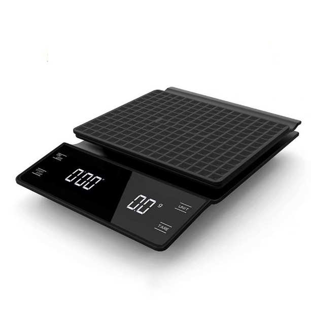 咖啡秤0.1g手冲电子秤计时LED显示触摸屏 咖啡称电子秤烘焙厨房秤