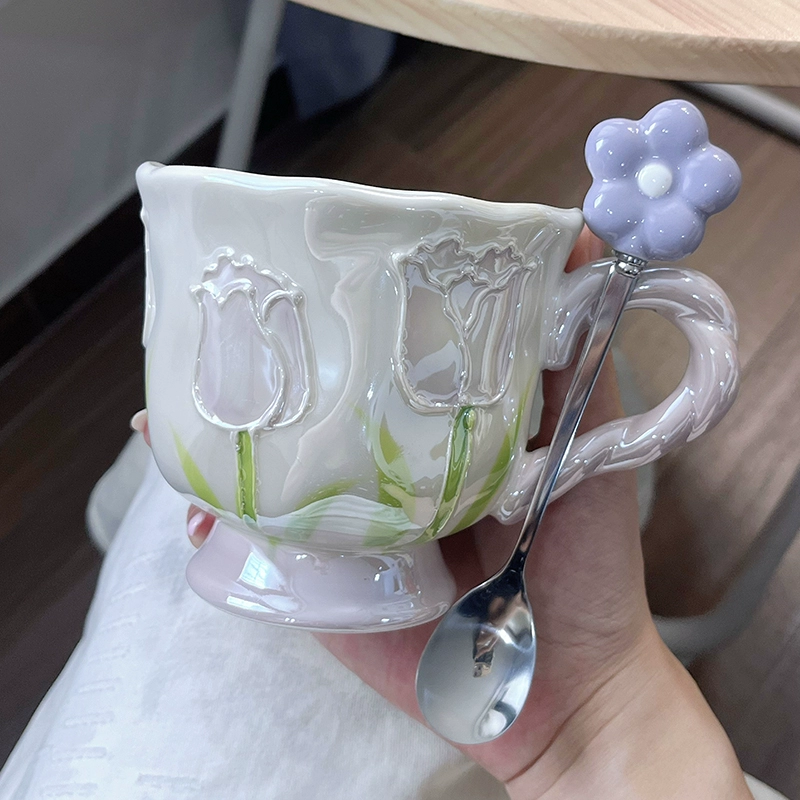High quality ceramic wineglass, Birthday gift