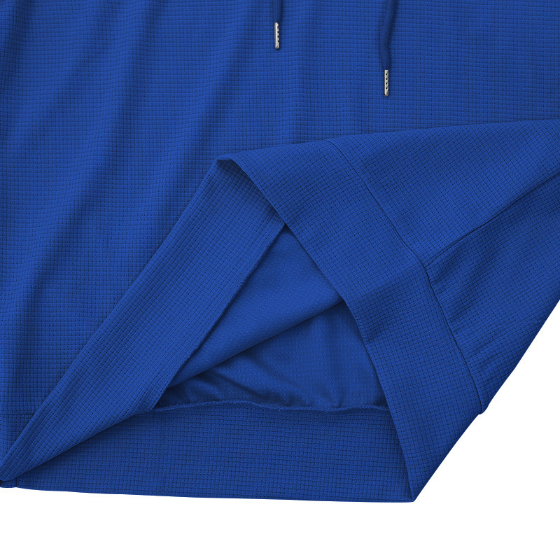 Men's Waffle Knit Hooded T-Shirt And Shorts Set - Summer Athletic Casual Short Sleeve Outfit_viptrois.com