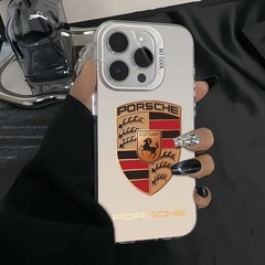 ポルシェのロゴはiphone16携帯電話ケース15promaxアップル14プロトレンド13クール12プロに適しています