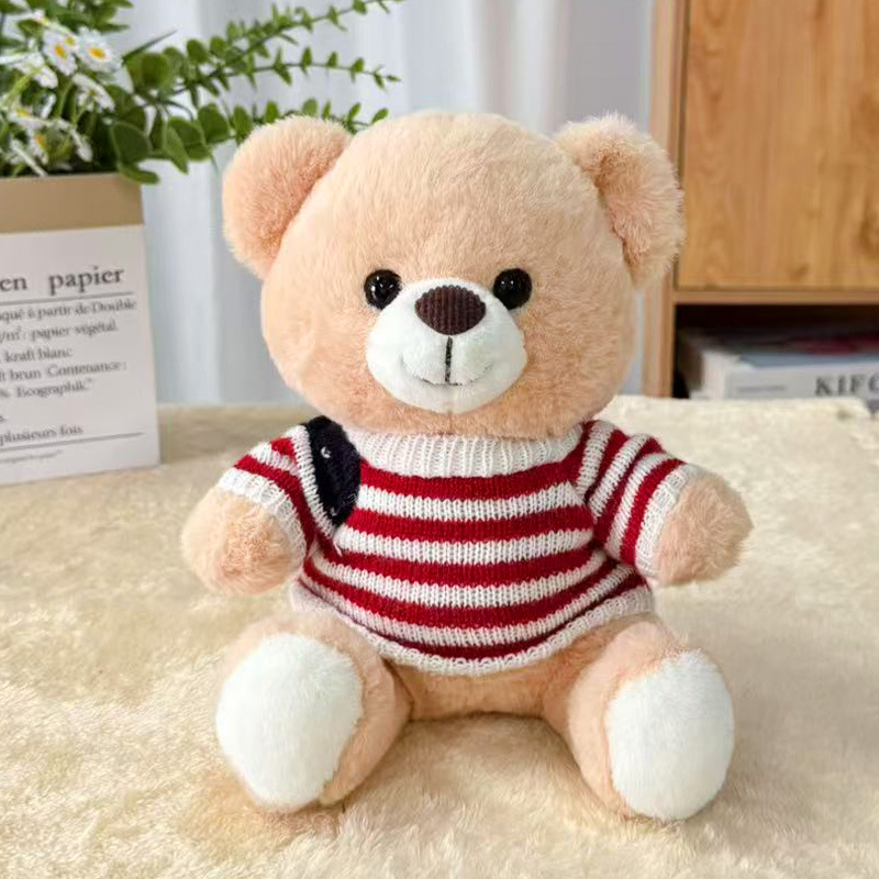 Suéter transfronterizo Teddy Bear muñecas muñecas juguetes de peluche actividad de publicidad LOGO impresión regalos de graduación escolar