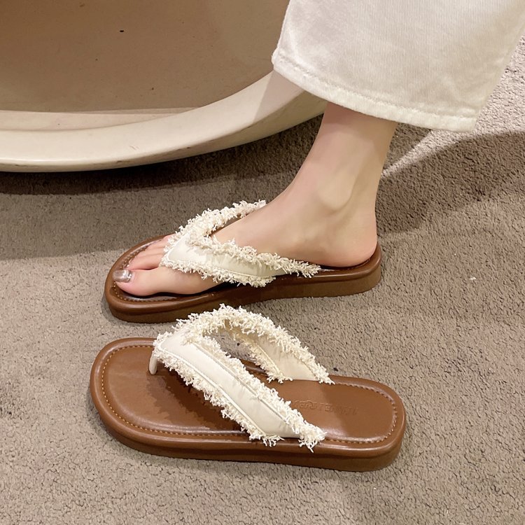 Women's Flip-Flops Summer New Flat High-End Outdoor Beach Shoes Soft Sole Casual Versatile European And American Style_vogvips.com
