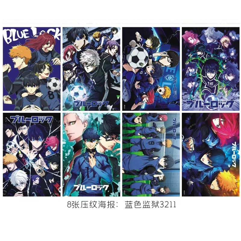 Anime One Piece Naruto Conan Curse Love and Deep Space Blue Lock Poster