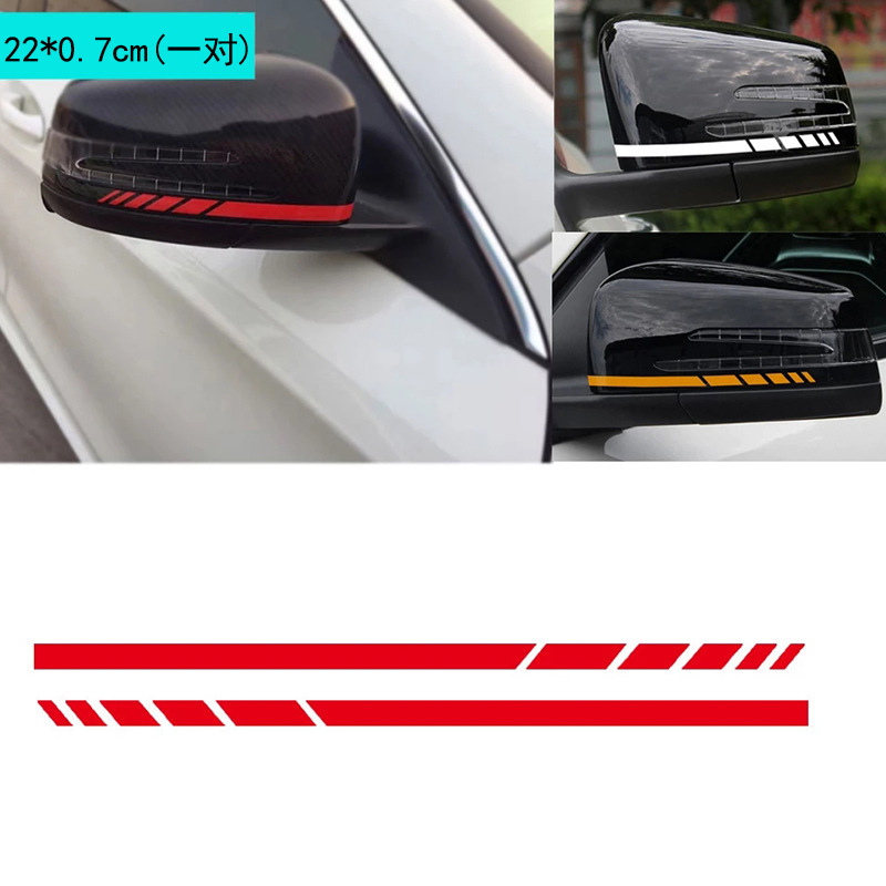 Tashqi savdo avtomobilining orqa ko'zgu oynasi stikeri aks ettiruvchi dekal chiziqli chiziqli reflektor teskari oyna dekorativ stiker uzun suv o'tkazmaydigan