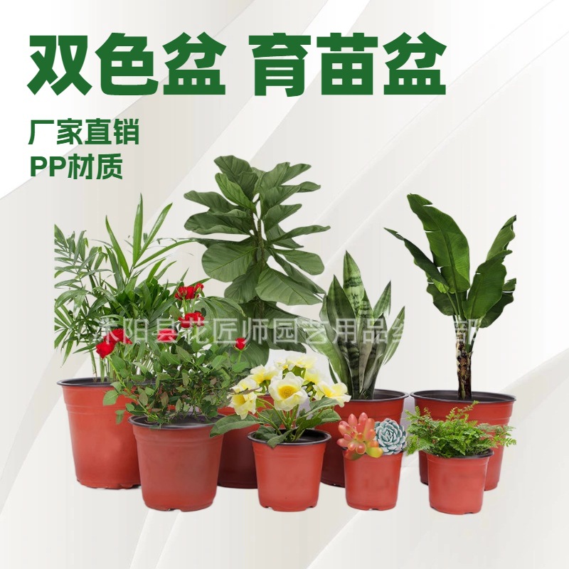 two-color disposable plastic simple flowerpot
