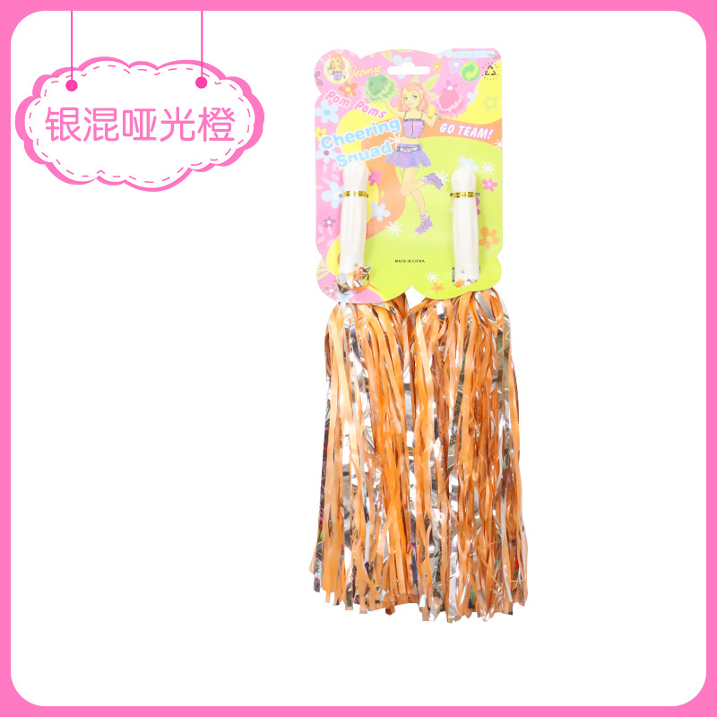 Pompones de Cheerleading de Plástico con Mango Artesanal para Baile