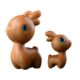 Red Sandalwood Wood Carving Little Cute Deer Golden Sandalwood Cute Animal Ornaments Yabai Wen Play Handle Diy Accessories Jewelry Car