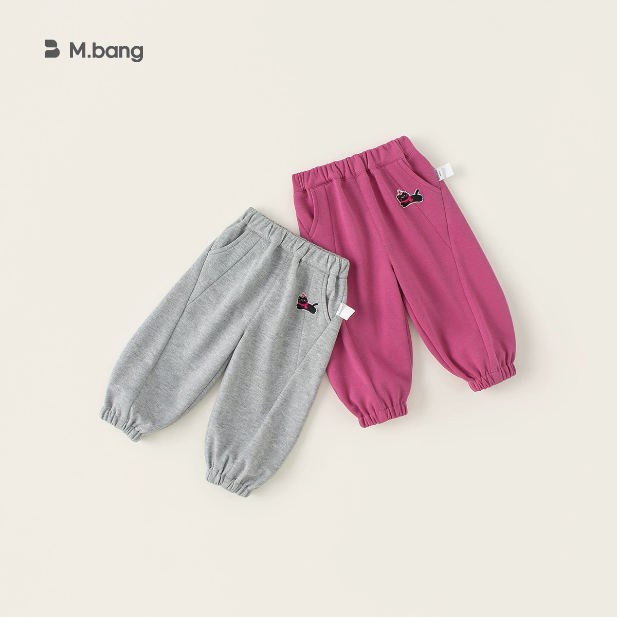 Детская одежда Bao Детские брюки Весенние новые детские повседневные брюки для девочек спортивные брюки свободные брюки