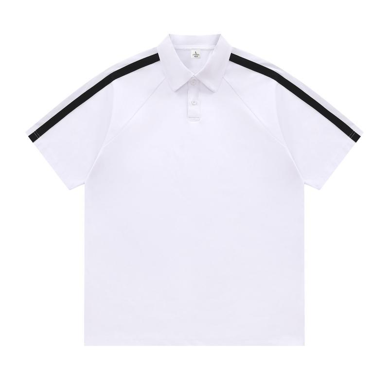 Solona Trendy Shoulder Dos barras Camisa de polo a juego de color 230g Cuello alto antibacteriano pesado Manga corta